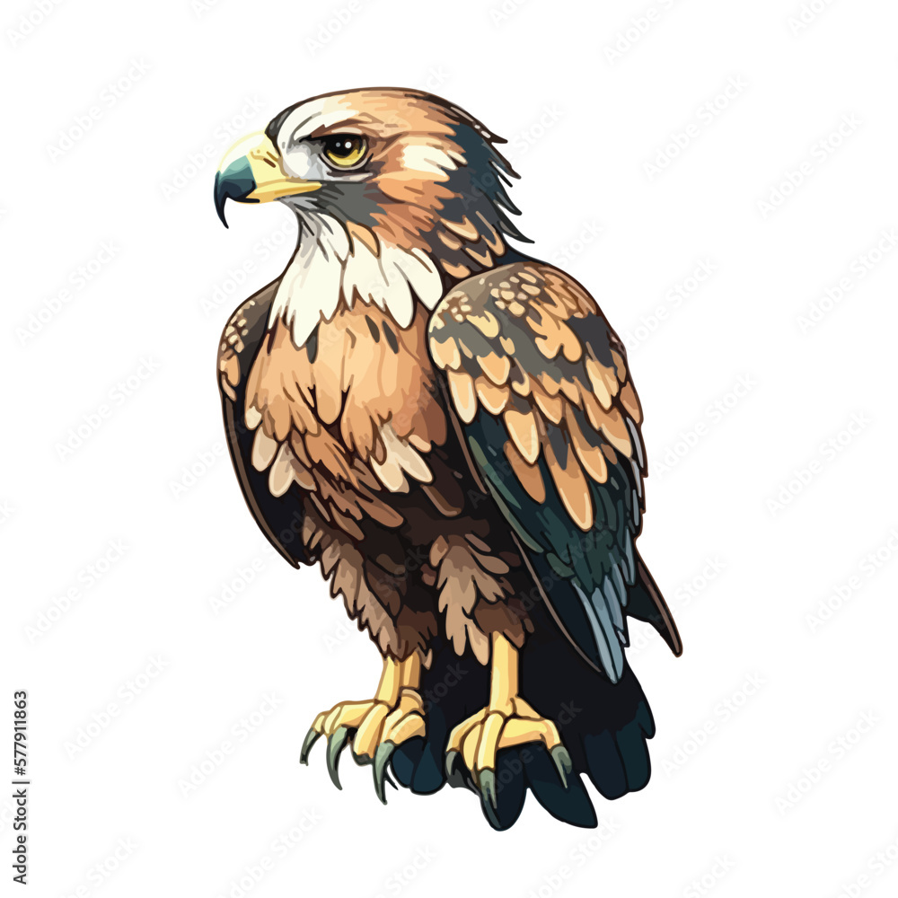 Fototapeta premium cute eagle cartoon style