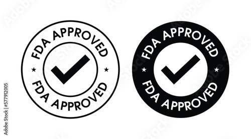 FDA approved vector icon set, black n color