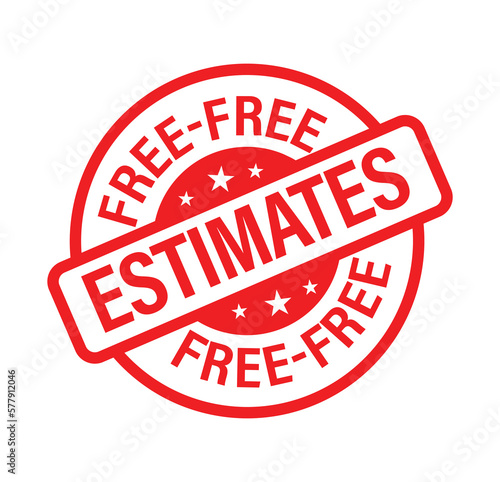 free estimates vector icon, red in color