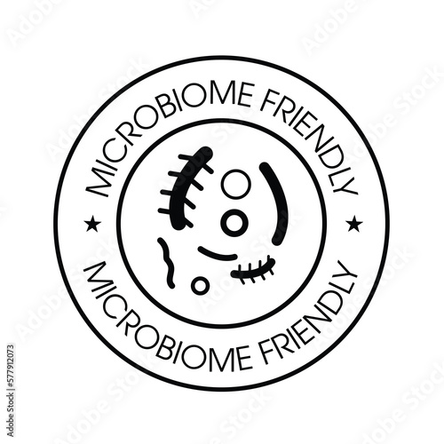 microbiome friendly vector icon, black in color, microbiome friendly abstract
