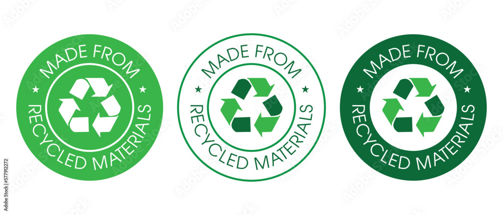 made from recycled materials vector icon, green in color, recycle abstract made from recycled materials vector icon, green in color, recycle abstract