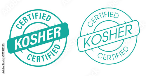 CERTIFIED KOSHER VECTOR ICON, GREEN IN COLOR