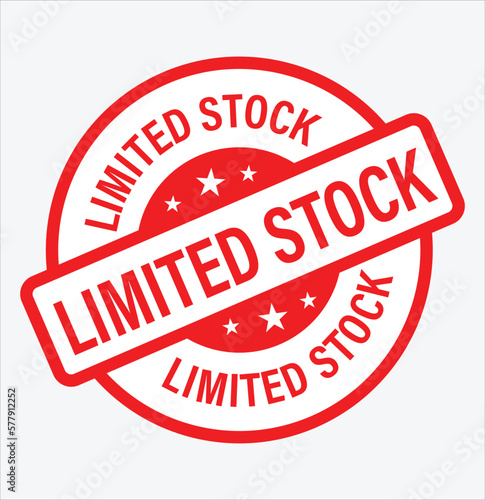 limited stock vector icon, red in color