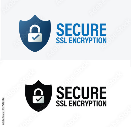 secure SSL encryption vector icon. secure transaction abstract