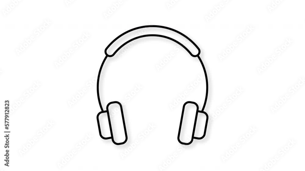 Headphone icon animation. motion graphics. Headphone icon animation. motion graphics.