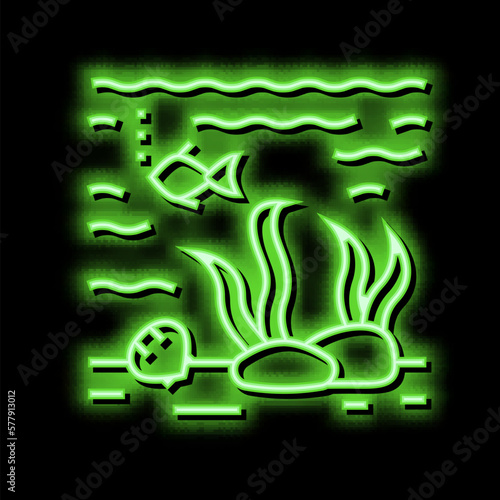 hydrosphere ecosystem neon glow icon illustration