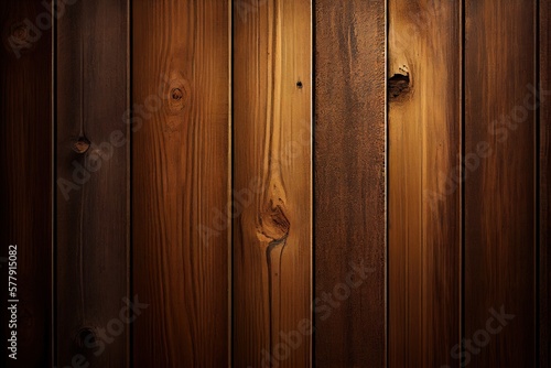 Wooden surface with a light shining on it