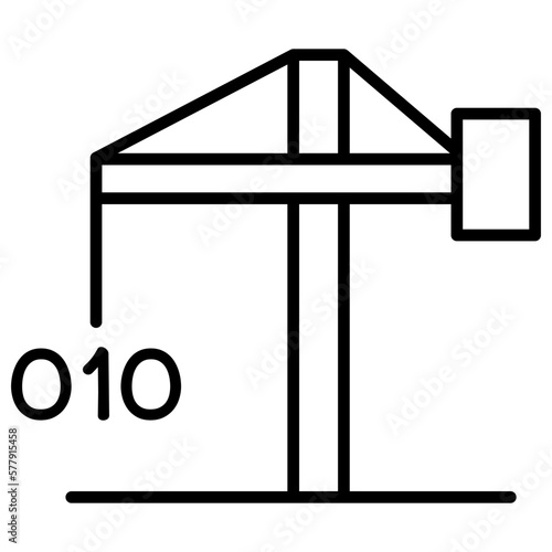 Data mining line icon