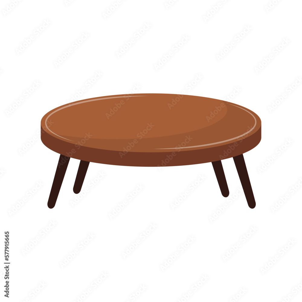 coffee table design over white.vector
