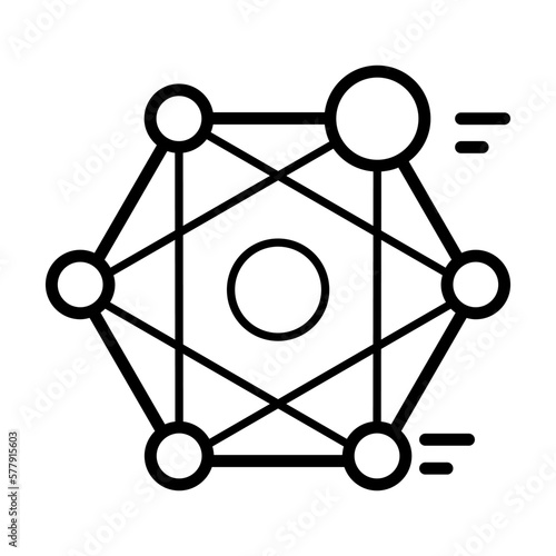 Data diagram line icon