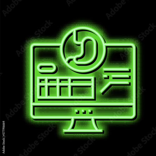result bariatric neon glow icon illustration
