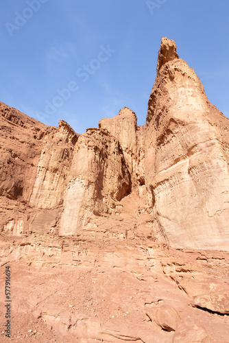 Famous  Pillars of King Solomon in the national park Timna  near the city of Eilat  in southern Israel