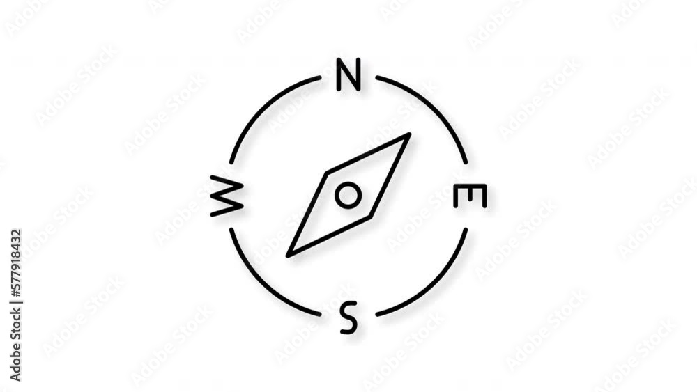 Compass icon animation. motion graphics. Compass icon animation. motion graphics.