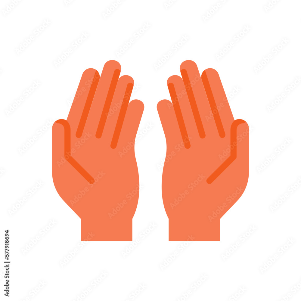icon Hands Praying, icon Ramadan Kareem, vector illustration, editable color icon Hands Praying, icon Ramadan Kareem, vector illustration, editable color