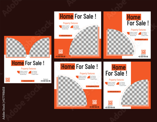 Professional Social Media Post Design Template for realestate and property
