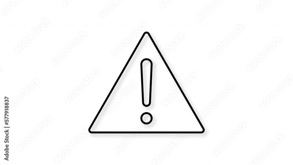 Exclamation mark. icon animation. motion graphics. Exclamation mark. icon animation. motion graphics.
