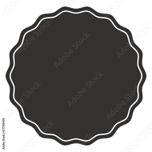Black medal shape product discount promotion label