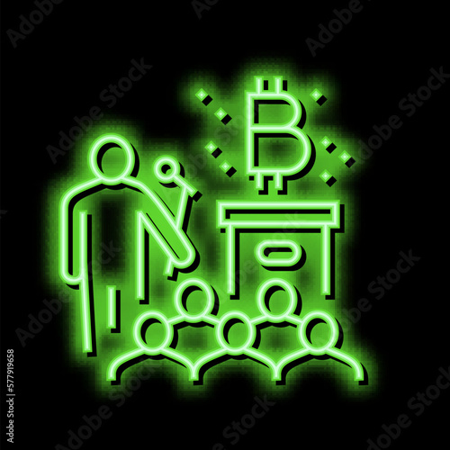 offer ico neon glow icon illustration