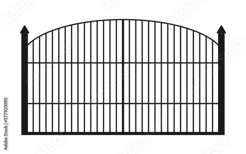 Flat style home fence vector icon for background needs. vector illustration	
