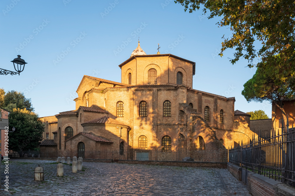Amazing Basilica di San Vitale at morning