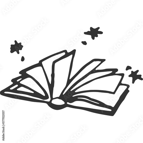 Occult Book Vintage Illustration Vector