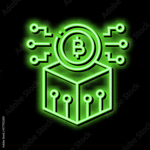 technology ico neon glow icon illustration