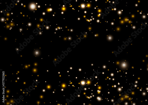 ゴールドのキラキラ背景