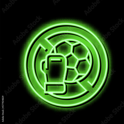 contraindicated sport exercises neon glow icon illustration