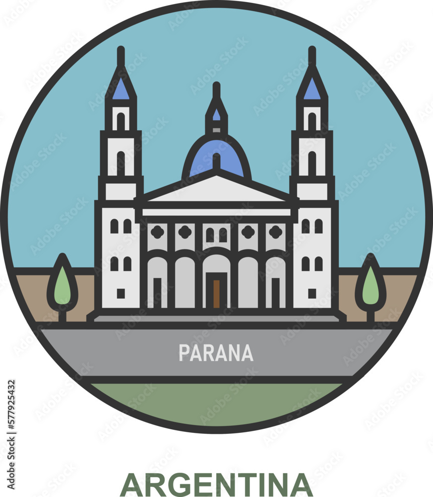 Parana. Cities and towns in Argentina