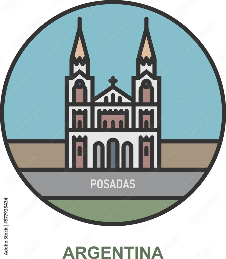 Fototapeta premium Posadas. Cities and towns in Argentina