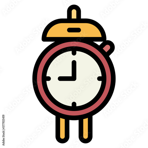 alarm clock filled outline icon style