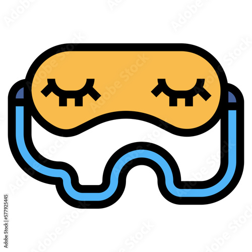 sleep mask filled outline icon style
