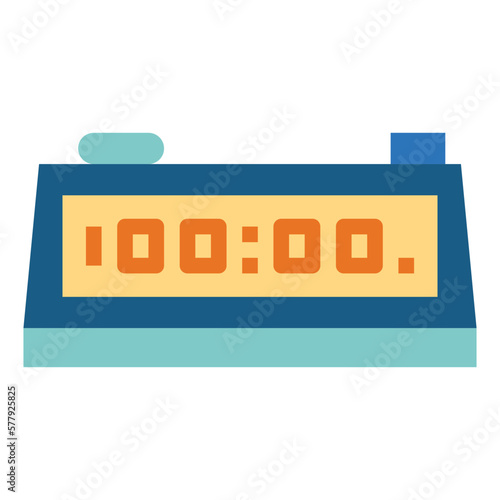 alarm clock flat icon style