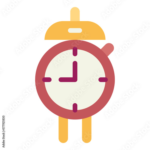 alarm clock flat icon style