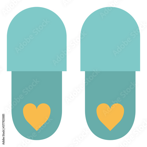 slipper flat icon style
