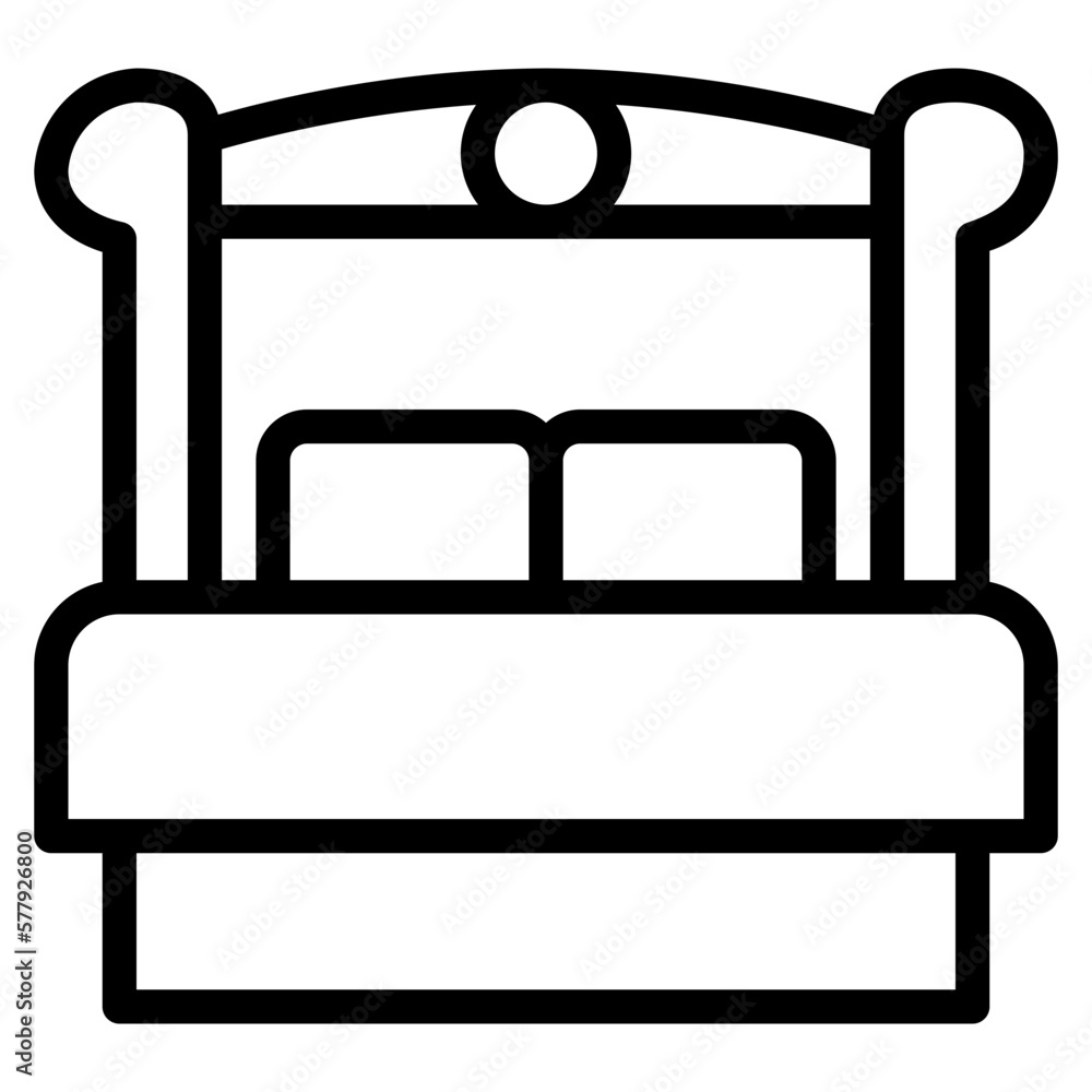 bed line icon style bed line icon style