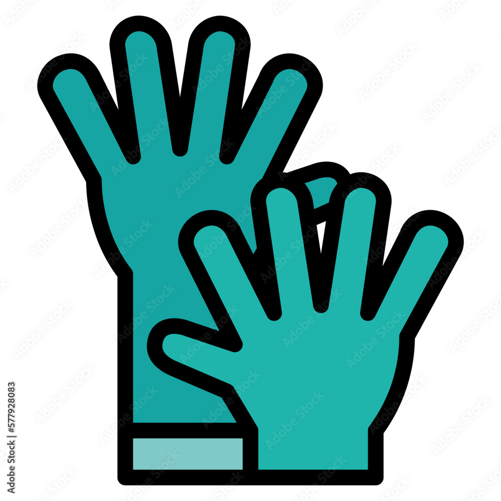Fototapeta premium glove filled outline icon style