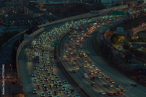 Evening traffic in Downtown Atlanta, Georgia