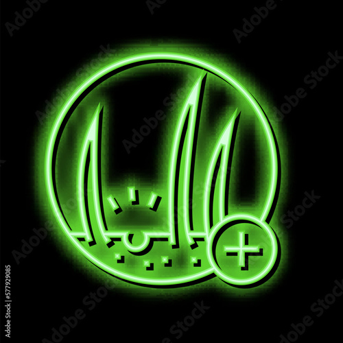 hair loss clinic neon glow icon illustration