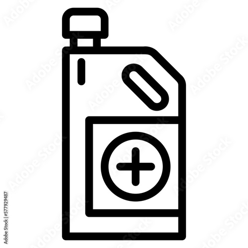 disinfectant line icon style