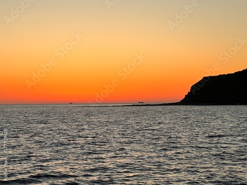 sunset in the sea