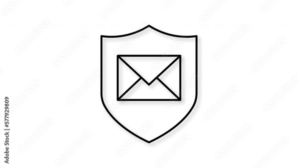 Secured e-mail. icon animation. motion graphics. Secured e-mail. icon animation. motion graphics.