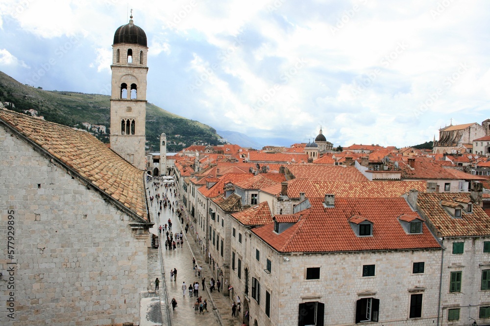 main street of the old town Dubrovnik, Croatia