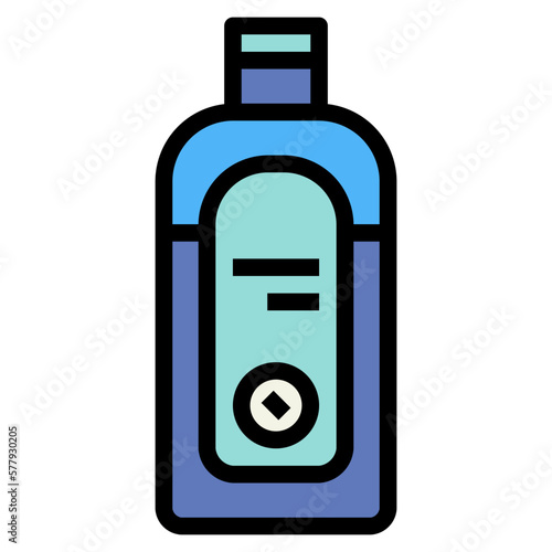 disinfectant filled outline icon style