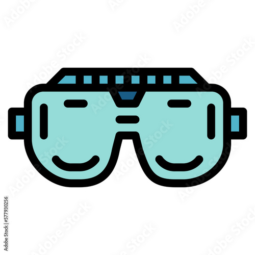 goggle filled outline icon style