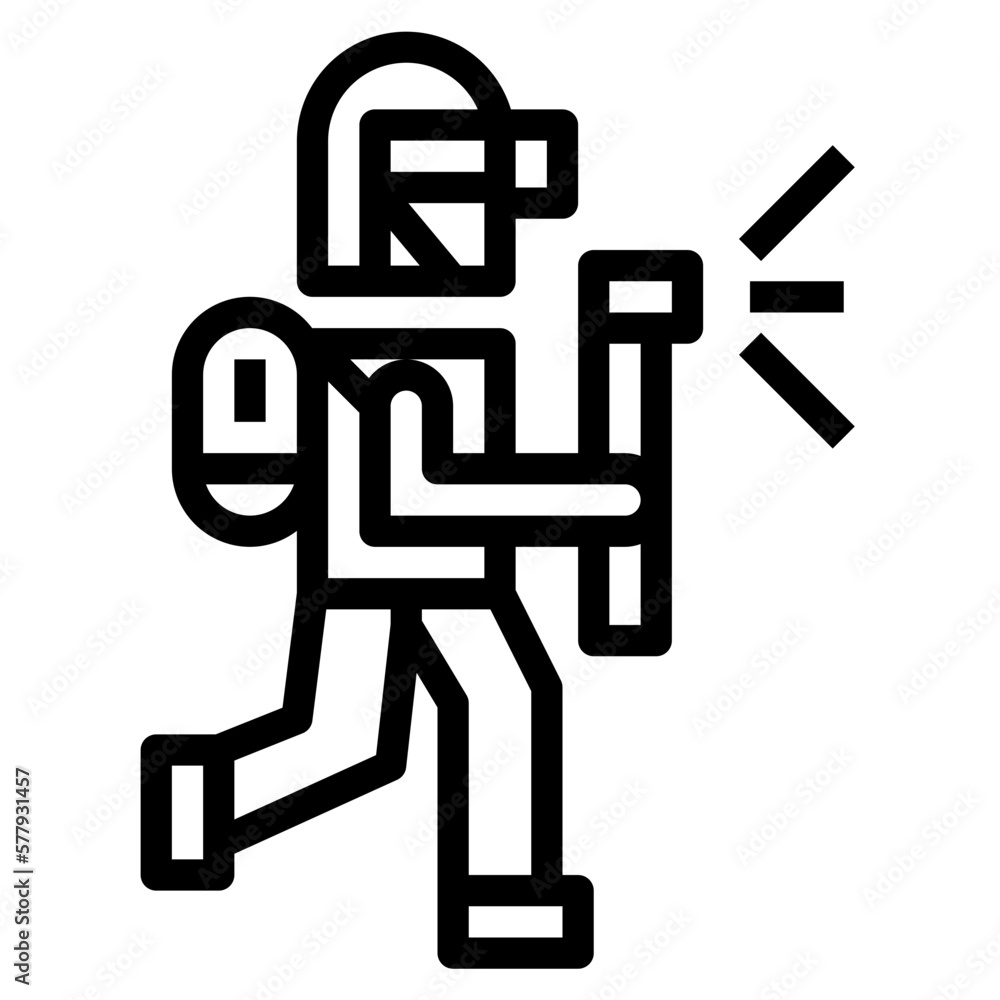 protective suit line icon style protective suit line icon style