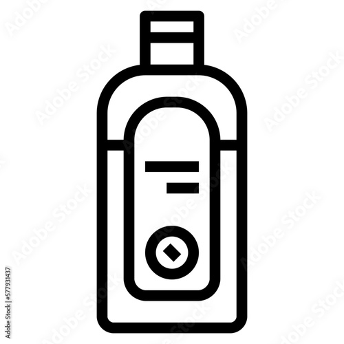 disinfectant line icon style