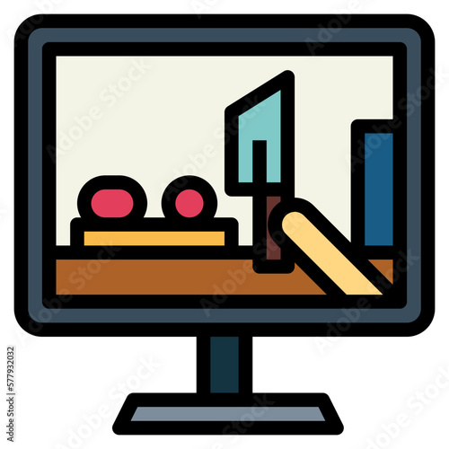 cooking simulator filled outline icon style
