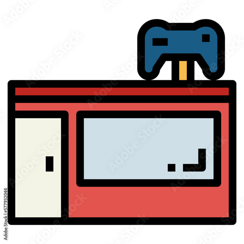 game center filled outline icon style