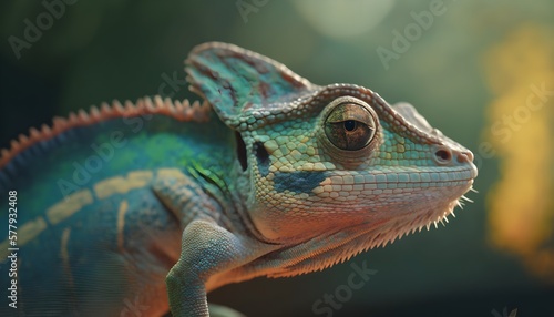 green lizard on a branch © MYKHAILO KUSHEI